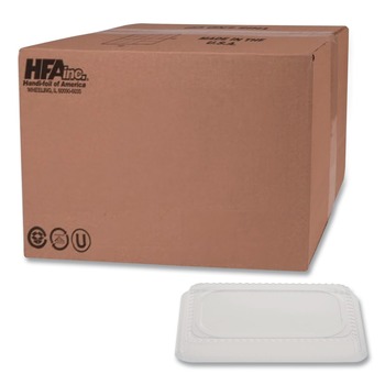Handi-Foil 2062DL 8.25 in. x 5.88 in. Plastic Dome Lids Fits Oblong Pans 2061/2062 - Clear (500/Carton)
