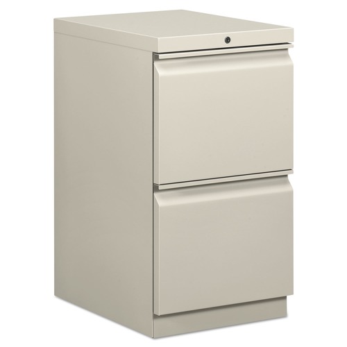 Office Carts & Stands | HON HBMP2F.Q Two-Drawer 15 in. x 20 in. x 28 in. Mobile File/File Pedestal - Light Gray image number 0
