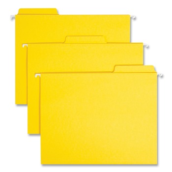 PRODUCTS | Smead 64097 Letter Size 1/3-Cut Tabs FasTab Hanging Folders - Yellow (20/Box)
