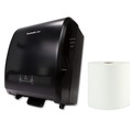 Paper Towel Holders | Boardwalk 29GREEN35XTRA-BNDL 12.31 in. x 9.31 in. x 15.94 in. Xtra Mechanical Hands-Free Towel Dispenser with 1-Ply 8 in. x 800 ft. Xtra Roll Towels Bundle (6 Rolls/Carton) image number 0
