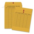 Envelopes & Mailers | Quality Park QUA63561 10 in. x 13 in. Two-Sided Five-Column Format String and Button Interoffice Envelopes - Brown Kraft (100/Carton) image number 1
