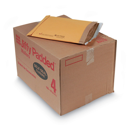 Envelopes & Mailers | Sealed Air 67320 Jiffy #4 Paper Padding Self-Adhesive Closure 9.5 in. x 14.5 in. Padded Mailer - Natural Kraft (100/Carton) image number 0