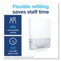 Paper Towel Holders | Tork 552530 PeakServe Continuous 14.44 x 3.97 x 19.3 Hand Towel Dispenser - White image number 3