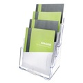 Desk Shelves | Deflecto 77441 9.38w x 7d x 13.63h 4-Compartment Magazine Size DocuHolder - Clear image number 7