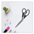 Arts & Crafts Supplies | Westcott 13402 8 in. Long 3.5 in. Cut Length Value Line Stainless Steel Shears Value Pack - Crane-Style Black Handle (3/Pack) image number 5