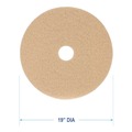 Just Launched | Boardwalk BWK4019ULT 19 in. Diameter Burnishing Floor Pads - Tan (5/Carton) image number 2