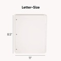 Binders | Smead 89415 11 in. x 8.5 in. 5-Tab Three-Ring Binder Index Divider - White (20/Box) image number 5