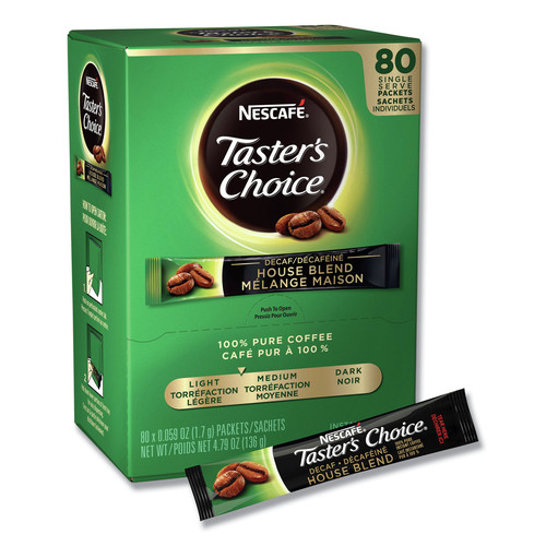 Coffee | Nescafe 11005994 0.06 oz Taster's Choice Stick Pack - Decaf (80/Box) image number 0