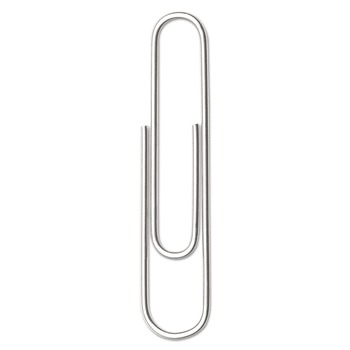 ACCO A7072380I Paper Clips with Trade Size 1 - Silver (100 Clips/Box, 10 Boxes/Pack)