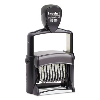 STAMPS AND STAMP SUPPLIES | Trodat T55510 Ten Bands/Digits Type Size 2 Professional Self-Inking Numberer - Black