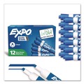 Back to School Sale | EXPO 80003A Broad Chisel Tip Low-Odor Dry-Erase Marker - Blue (1-Dozen) image number 4