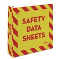 Binders | Avery 18952 11 in. x 8.5 in. 3 in. Capacity 3-Rings Heavy-Duty Preprinted Safety Data Sheet Binder - Yellow/Red image number 0