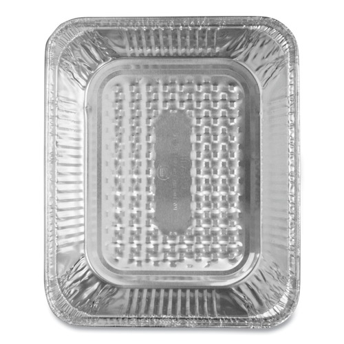 Food Trays, Containers, and Lids | Handi-Foil 8450 10.38 in. x 12.75 in. x 2.19 in. JIF-FOIL Half-Steam Table Pan (100/Carton) image number 0
