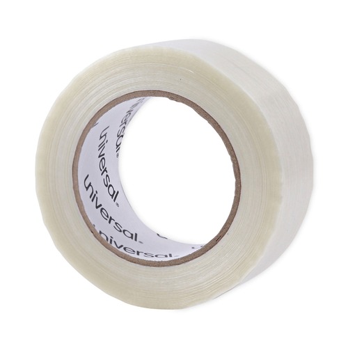 Tapes | Universal UNV30048 3 in. Core 48 mm. x 54.8 m. #120 Utility Grade Filament Tape - Clear (1-Roll) image number 0