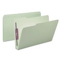 File Folders | Smead 19934 Recycled Pressboard Fastener Folders with 1/3-Cut Tabs - Legal, Gray/Green (25/Box) image number 1