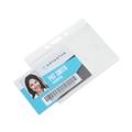 Label & Badge Holders | Advantus 76075 3.68 in. x 2.75 in. Horizontal One-Card Rigid Badge Holders - Frosted (25/Box) image number 2
