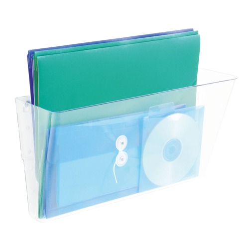 Desktop Organizers | Deflecto 74301 DocuPocket 16.25 in. x 4 in. Legal Size Stackable Wall File - Clear image number 0