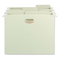 File Folders | Smead 64224 Letter Size 1/3-Cut Tab FasTab TUFF Hanging Pockets - Moss (9/Box) image number 2