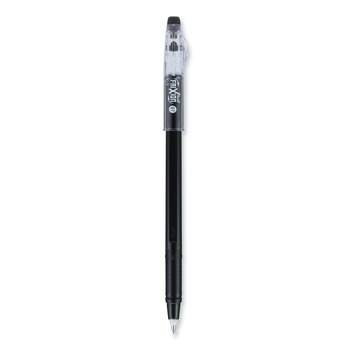 Pilot 32465 Fine 0.7 mm Black Ink Clipless Stick FriXion ColorSticks Erasable Gel Pen - Black Barrel ( 1-Dozen)