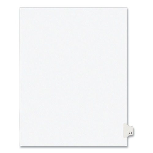 Dividers & Tabs | Avery 01074 10-Tab '74-ft Label 11 in. x 8.5 in. Preprinted Legal Exhibit Side Tab Index Dividers - White (25-Piece/Pack) image number 0