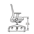 Office Chairs | HON HONNR12SAMC22BT Nucleus Series 16.63 to 21.13 Seat Height Recharge Task Chair - Frost Seat, Black Back, Black Base image number 3