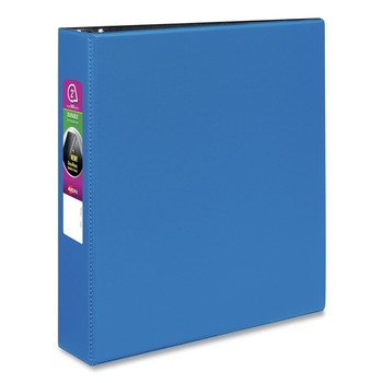 Avery 27551 11 in. x 8.5 in. 2 in. Capacity 3 Rings Durable Non-View Binder with DuraHinge and Slant Rings - Blue