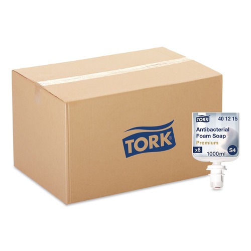 Hand Sanitizers | Tork 401815 1 L Premium Antibacterial Foam Soap Refill - Unscented (6/Carton) image number 0