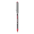 Pens | uni-ball 60139 VISION Fine 0.7 mm Stick Roller Ball Pen - Red Ink Silver/Red/Clear Barrel (1-Dozen) image number 2
