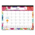 Bulletin Boards | Blue Sky 100157 22 in. x 17 in. 12-Month (Jul 2025-Jun 2026) Mahalo Academic Desk Pad - Black Binding/Clear Corners image number 0