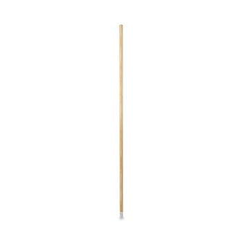 Boardwalk BWK833 1.13 in. Diameter x 54 in. Lacquered Wood Lie-Flat Screw-In Mop Handle - Natural