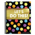 Notebooks & Pads | Carson-Dellosa 105000 10.88 in. x 8.38 in. 2-Page Spread (7 Classes) Balloon Theme Weekly/Monthly Teacher Planner - Black Cover image number 0