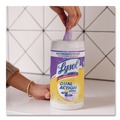 Hand Wipes | LYSOL Brand 19200-81700 7 in. x 7.5 in. 1-Ply Dual Action Disinfecting Wipes - Citrus Scent White/Purple image number 9