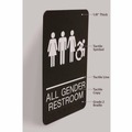 Floor Signs & Safety Signs | Headline Sign 7781 6 x 9 All Gender Restroom ADA Sign - Black Face/White Graphics image number 3