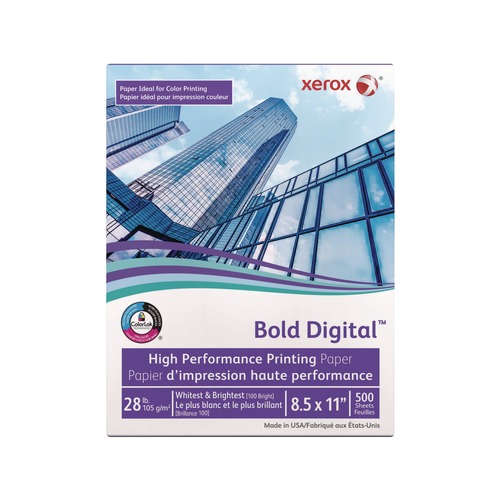 Just Launched | Xerox 3R11760 8-1/2 in. x 11 in. Bold Digital Printing Paper - White (500/Ream) image number 0