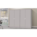 Office Filing Cabinets & Shelves | Tennsco J1878SU-LGY 48 in. x 18 in. x 78 in. Assembled Jumbo Steel Storage Cabinet - Light Gray image number 4