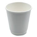 Cups and Lids | Boardwalk BWKDW10HCUP 10 oz. Double-Walled Paper Hot Cups - White (500/Carton) image number 3