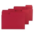 File Folders | Smead 11983 1/3-Cut Tabs Assorted Letter Size 0.75 in. Expansion SuperTab Colored File Folders - Red (100/Box) image number 1