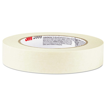  | Highland 2600-24A 0.94 in. x 60.1 yds 3 in. Core Economy Masking Tape - Tan (1-Roll)