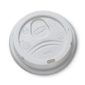 Cups and Lids | Dixie DL9540 10 oz. Sip-Through Hot Drink Dome Lids - White (100/Pack) image number 1