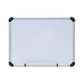 White Boards | Universal UNV43732 24 in. x 18 in. Lacquered Steel Magnetic Dry Erase Marker Board - White Surface, Aluminum/Plastic Frame image number 0