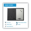 Bulletin Boards | MasterVision MX04433168 24 in. x 18 in. Designer Combo MDF Wood Frame Fabric Bulletin/Dry Erase Board - Charcoal/Gray/Black image number 5