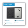 Bulletin Boards | MasterVision MX04433168 24 in. x 18 in. Designer Combo MDF Wood Frame Fabric Bulletin/Dry Erase Board - Charcoal/Gray/Black image number 5