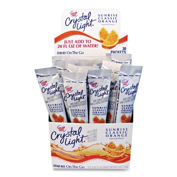 PRODUCTS | Crystal Light GEN00504 0.16 oz. Packets On the Go Drink Mix - Sunrise Orange (30/Box)