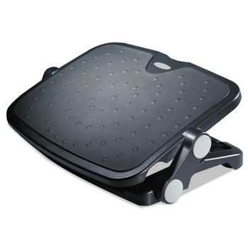OFFICE FOOT RESTS | Alera ALEFS112 14 in. W x 19.63 in. D x 3.75 in. to 7.5 in. H Soft Cushioned Ergonomic Footrest - Black