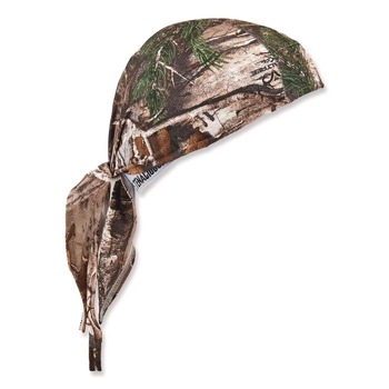 Ergodyne 12475 Chill-Its 6615 One Size Fits Most High-Performance Bandana Doo Rag with Terry Cloth Sweatband - RealTree Xtra