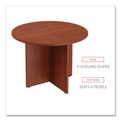 Office Desks & Workstations | Alera ALEVA7142MC 42 in. x 29.5 in. Valencia Round Conference Table with Legs - Medium Cherry image number 4