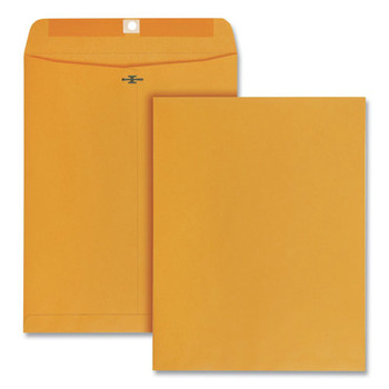 Quality Park QUA37897 10 in. x 13 in. No. 97 28 lbs. Bond Weight Kraft Square Flap Clasp/Gummed Closure Clasp Envelope - Brown Kraft (100/Box)