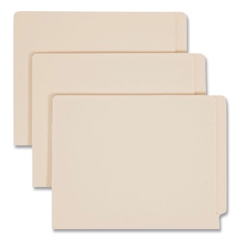 Smead 24210 Straight Tabs Letter Size 0.75 in. Expansion Shelf-Master Heavyweight End Tab Folders - Manila (50/Box)
