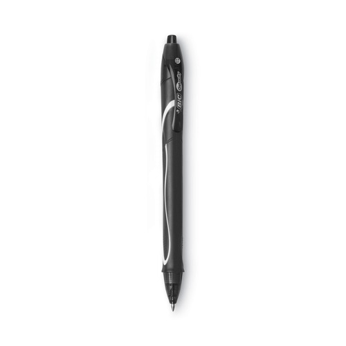 Pens | BIC RGLCG11-BK Medium 0.7 mm Gel-ocity Quick Dry Retractable Gel Pen - Black Ink, Black Barrel (1-Dozen) image number 0