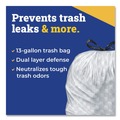 Trash Bags | Glad 70427 ForceFlex 13 Gallon 0.72 mil 23.75 in. x 24.88 in. Tall Kitchen Drawstring Trash Bags - Gray (100/Carton) image number 4